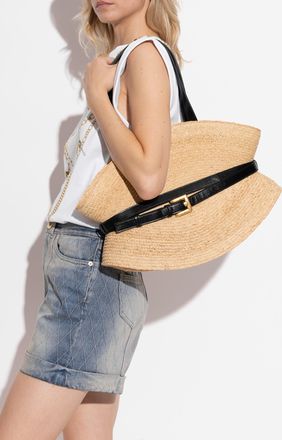 Balmain Shuffle Medium Shopper Bag, Womens, Beige