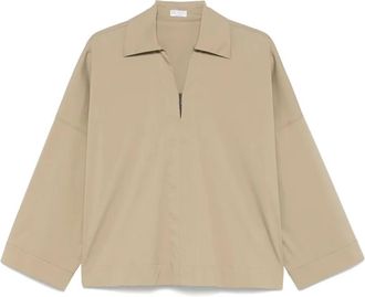 Brunello Cucinelli Blusa con spalle basse - Verde