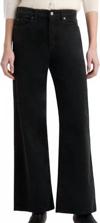 Kut from the Kloth Meg High Rise Wide Leg Corduroy Pants In Black