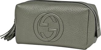 Gucci Soho Beige Leather Pouch (Pre-Owned)