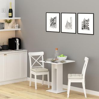 Vicco Mesa De Comedor Repose, Blanco, 65 X 65 Cm Vicco