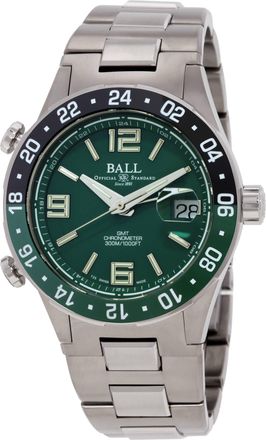 Ball Roadmaster Pilot GMT Automatic Green Dial Mens Watch DG3038A-S3CJ-GR