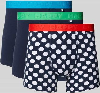Happy Socks Trunks mit elastischem Bund im 3er-Pack in Marine, Größe XL