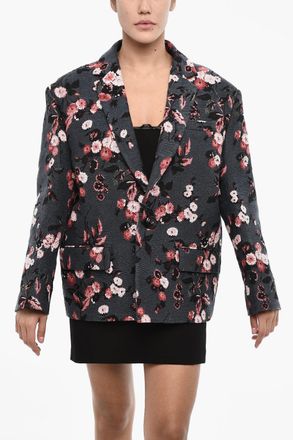 Dsquared2 Blazer Oversize in Misto Cotone a Motivo Floreale Dsquared2
