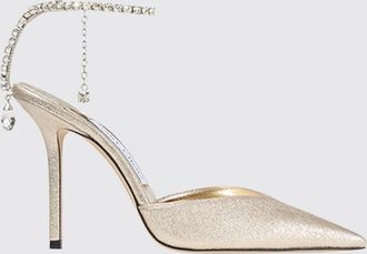Jimmy Choo London D&eacute;collet&eacute; Saeda in tessuto con cristalli e cinturino