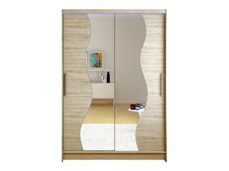Mirjan24 Armario Closico Pacron S, Roble Sonoma, 200x120x58cm, Puertas De Armario: Correderas, N&uacute;mero De Estantes: 5, Led