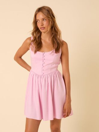 Nobody's Child Pink Drop Waist Cora Mini Dress