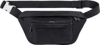 Sandro Technical fabric shoulder bag in Black at Nordstrom, Size Medium