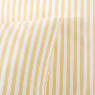 La Redoute Interieurs Katoenen kussensloop, geweven-geverfde strepen, SOIZIC JAUNE