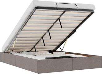 vidaXL Estructura De Cama Otomana Sin Colch&oacute;n Gris Pardo 140x190cm Vidaxl