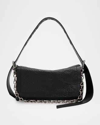 Alexander Wang Ricco Chain-Embellished Leather Shoulder Bag