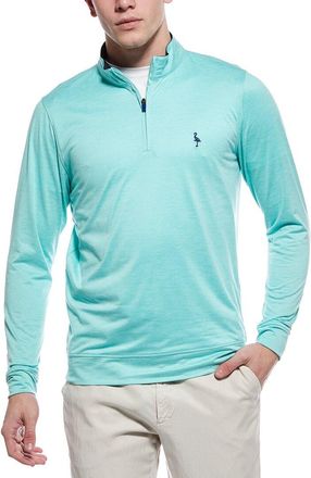 Tailorbyrd Tailorbyrd Melange Mesh Performance Quarter Zip Pullover