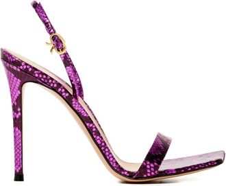 Gianvito Rossi 105 mm Ribbon sandalen - Paars