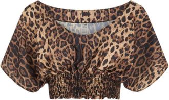 F**k Stijlvolle Top voor Vrouwen - Dames - Blouses - Bruin - L - Overhemden