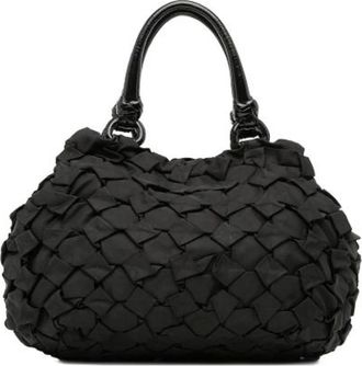 Prada Pre-owned Handbags, female, Black, Size: ONE SIZE Pre-owned Leather Handbag