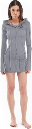 Mother of All Pepper Hoodie Mini Dress in Grey at Nordstrom, Size X-Small