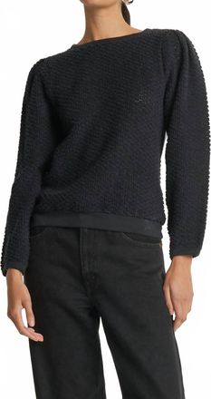 Nation Ltd Etta Lace Popover Top In Jet Black
