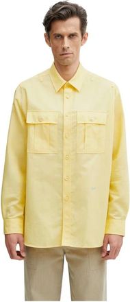 Kenzo Overhemden, Heren, Geel, L, Katoen, Overshirt