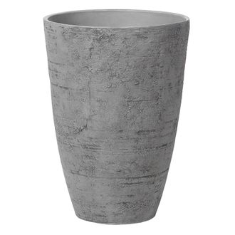 Beliani Beliani - Maceta De Mezcla De Piedra Gris 43 Cm Interior Exterior Camia