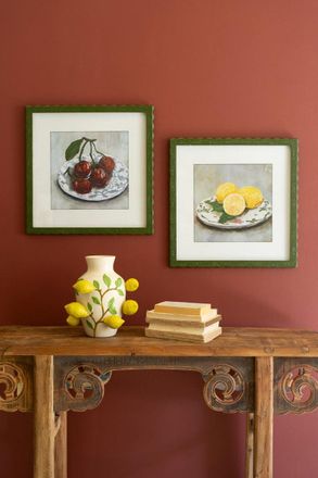 Kalalou Set Of Two Framed Fruit Prints Under Glass