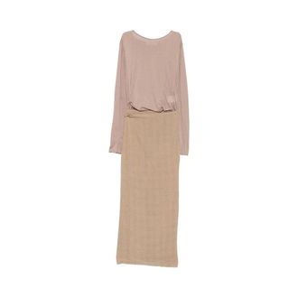 Our Legacy Maxi Dresses, female, Beige, Size: XS Twisted Dress