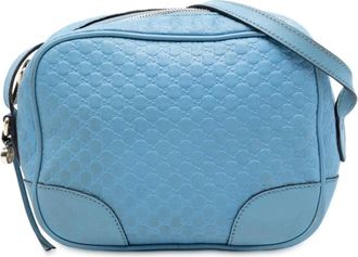 Gucci Pre-owned Cross Body Bags, female, Blue, Size: ONE SIZE Pre-owned Leather Camera Bag