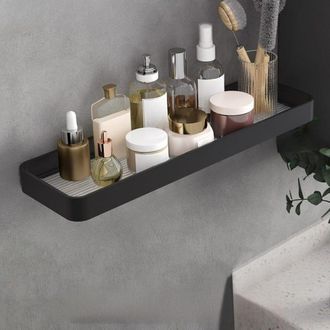 OEM Estanter&iacute;a De Pared De Aluminio Negro Con Toallero - Almacenamiento Pr&aacute;ctico Y Dise&ntilde;o Moderno 5011,53 Cm