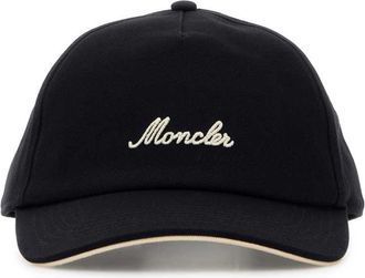 Moncler Black Cotton Baseball Cap