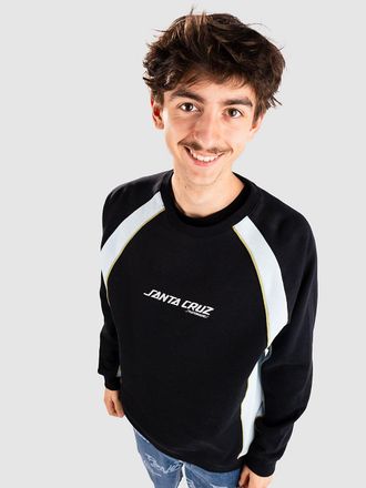 Santa Cruz Strip Front Racer Crew Sweater schwarz
