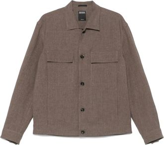 Ermenegildo Zegna Camicia in lino - Marrone