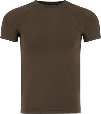 Entire studios raglan-sleeve T-shirt - men - Organic Cotton/Elastane - S - Brown