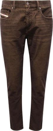 Diesel 2019 D-Strukt Velvet Broeken - Heren - Slim Fit Jeans - Bruin - W33 - Leer - Jeans