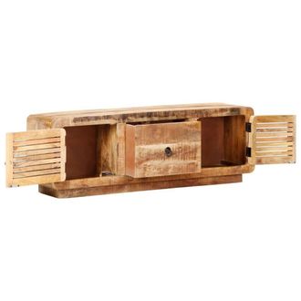 Berkfield Home TV Cabinet 120x30x40 cm Rough Mango Wood in Brown | Size: 120 x 30 x 40 cm