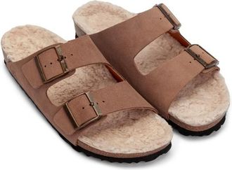 Espadrij Ami Velour Teddy Sandalen für Herren | braun