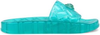 Kurt Geiger Meena Jelly Slide Sandal in Teal Green at Nordstrom, Size 7.5