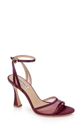 Badgley Mischka Ysabel Ankle Strap Sandal in Cherry Satin at Nordstrom, Size 7.5