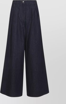 Dries Van Noten wide-leg pleated front belt loops trousers