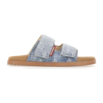 Dsquared2 Sliders, male, Blue, Size: 8 US D2 Monogram Sandals