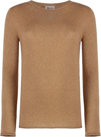 THE (ALPHABET) Zijde-Kasjmier Trui - Dames - Cashmere truien - Bruin - M - Kasjmier - Truien & Vesten