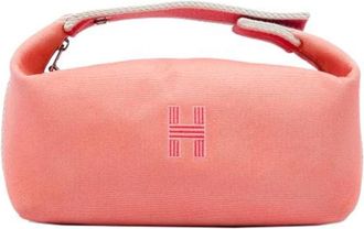 Herm&egrave;s Pre-owned Canvas pouches - Dames - Vintage Mini Tas - Roze - ONE Size - Vintage