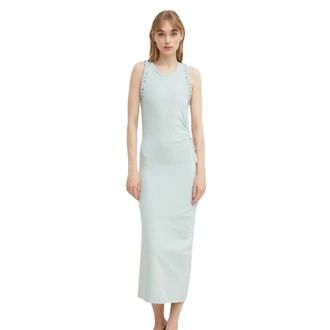 Iro Amel Jurk - Dames - Casual kleedjes - Groen - M - Katoen - Kleedjes
