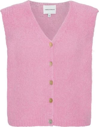Americandreams Telma Vest - Dames - Vesten - Paars - L - Wol - Truien & Vesten