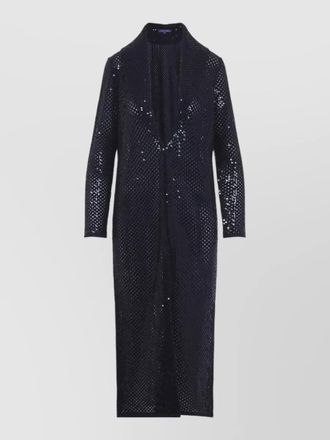 Ralph Lauren Collection long mesh cashmere shawl collar cardigan