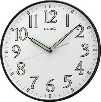 Seiko Black Metallic Framed Wall Clock at Nordstrom