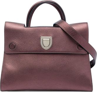 Dior Pre-owned Dior Medium Metallic Grained Calfskin Diorever Satchel Ladies D4UC4B0LPEYRHE7V