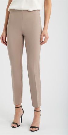 Anne Klein Hollywood Slim Ankle Pants in Natural Clay at Nordstrom, Size Xx-Small