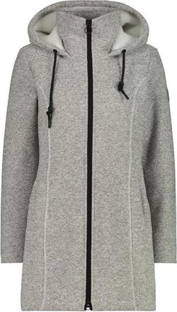 F.lli Campagnolo Parka Fix Hood Bonded Knitted w. Fur Fleecejacke für Damen | grau