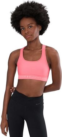 Under Armour Crossback Mid Impact Bra Womens Lingerie Bittersweet Pink/Posh Pink : LG (US 12-14), Polyester/Elastane