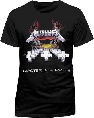 Metallica RTMTL006 Adults Master Of Puppets T Shirt - Black - Small
