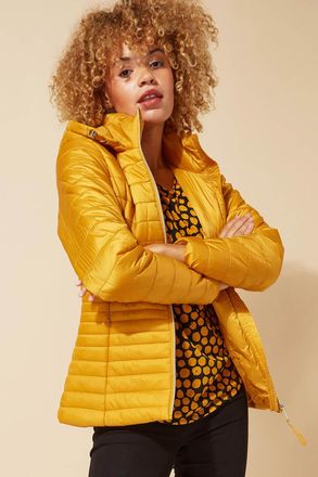 Roman Hooded Zip Through Padded Coat